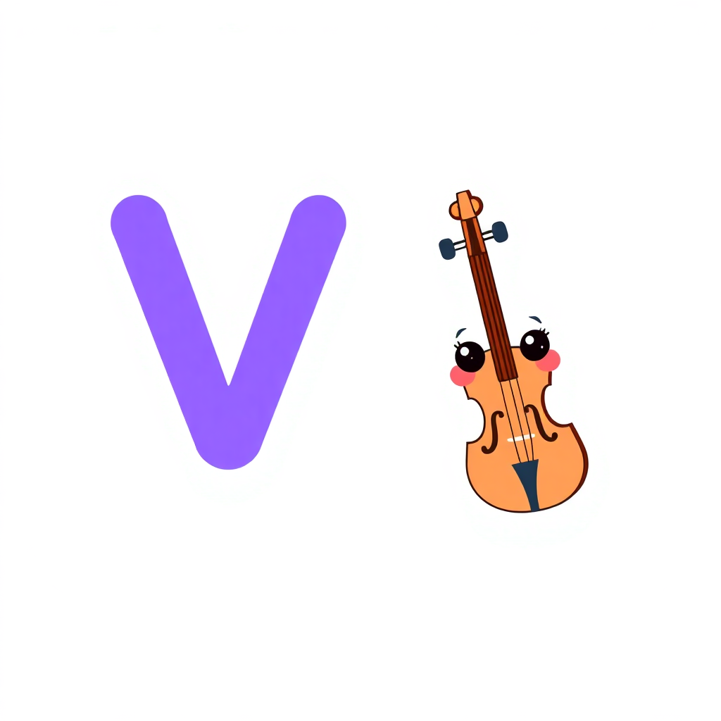 Violin starting with letter V