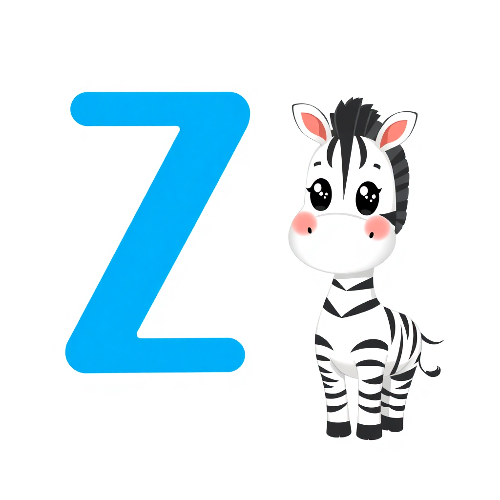 Zebra starting with letter Z